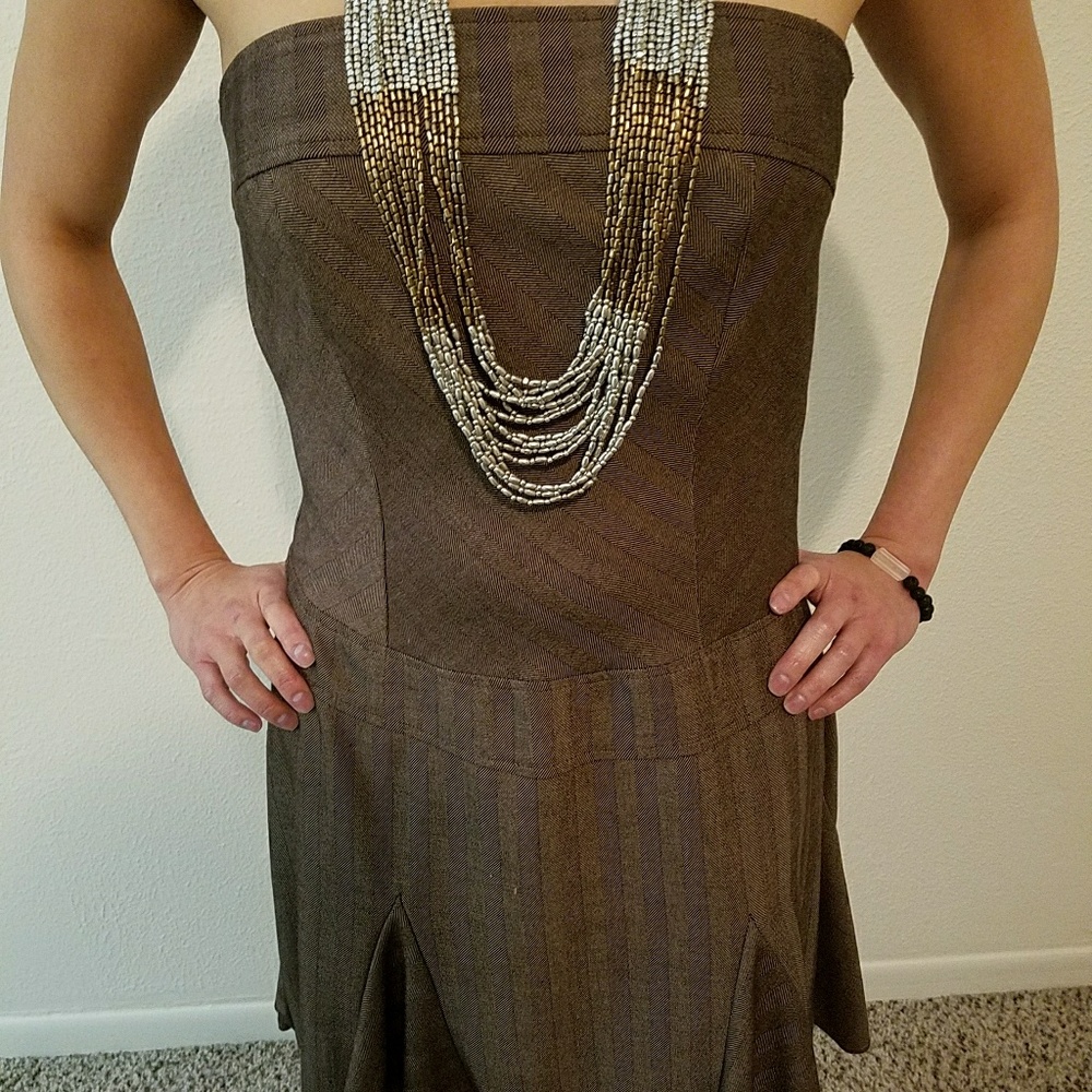 Off the shoulder brown dress sz small